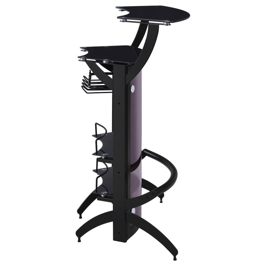 Dallas - 2-Shelf Curved Freestanding Home Bar Cabinet