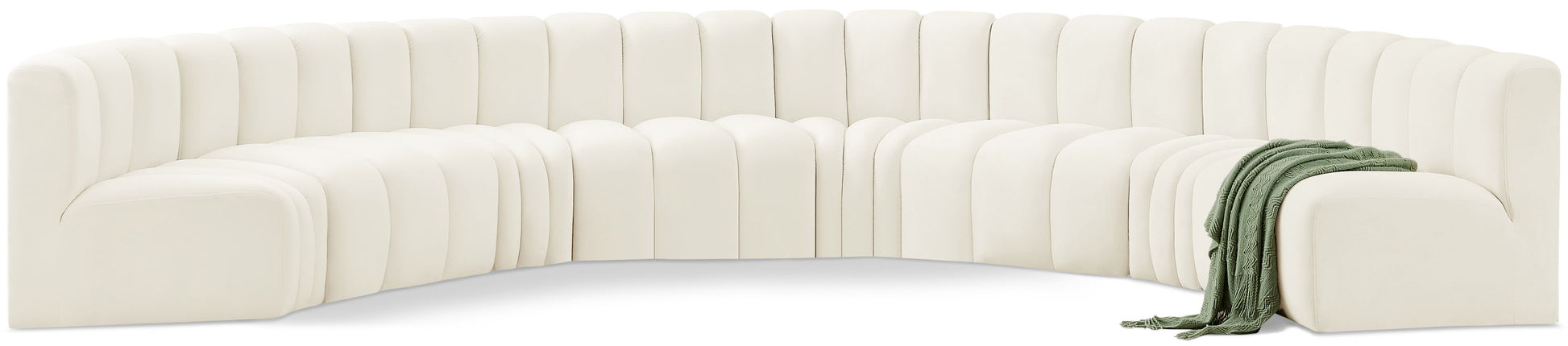 Arc - Velvet 8 Piece U-Shaped Modular Sofa