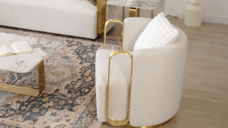 HD-3156 - Chair - White / Gold