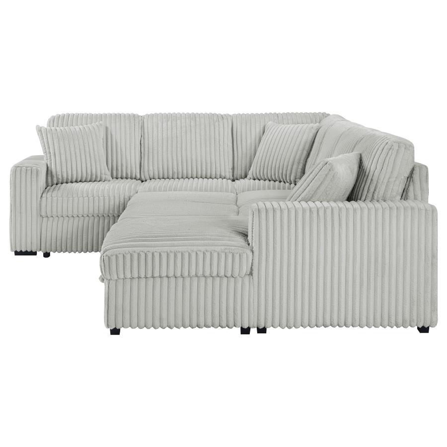 Devonshire - Sleeper Sectional Sofa Storage Chaise - Gray