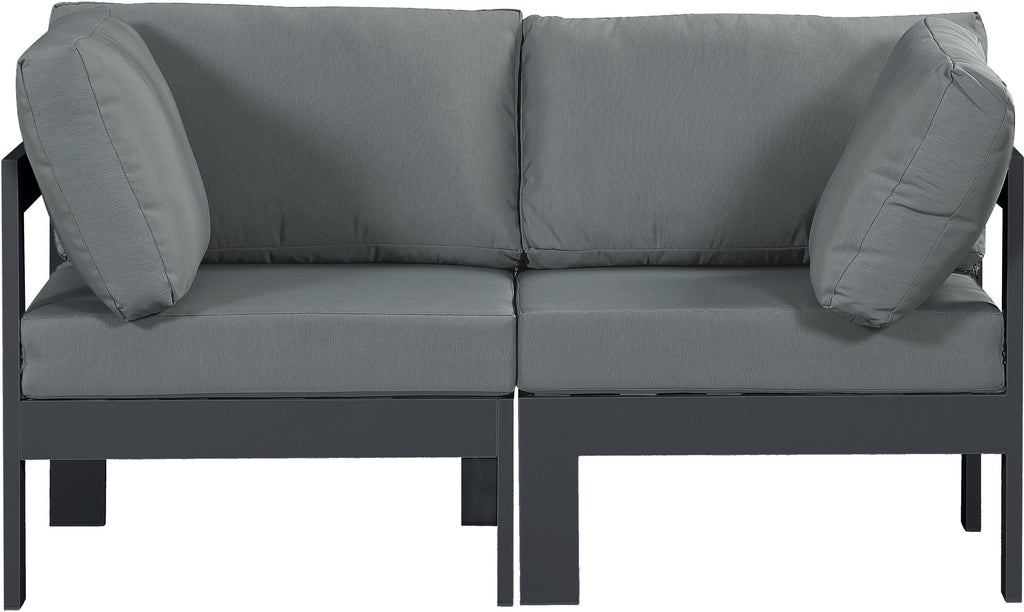 Nizuc - Outdoor Patio 2 Seat Modular Sofa With Gray Frame