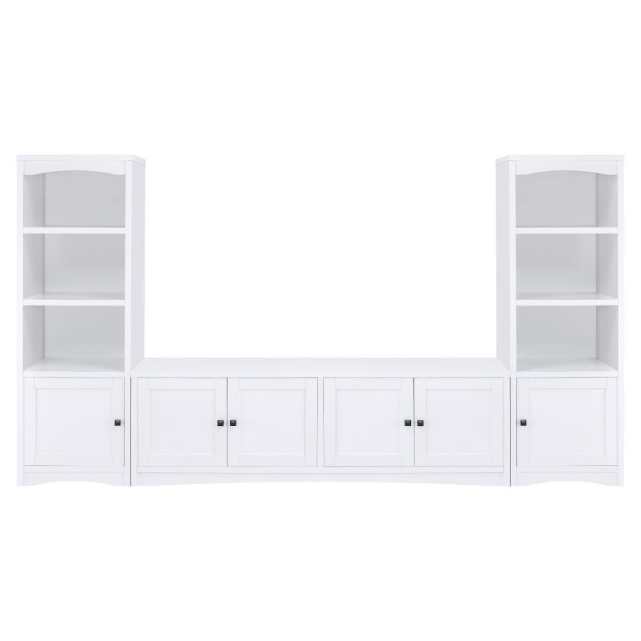 Laughlin - 4 Door Engineered Wood TV Stand - White