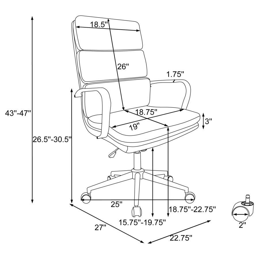 Ximena - Upholstered Adjustable High Back Office Chair