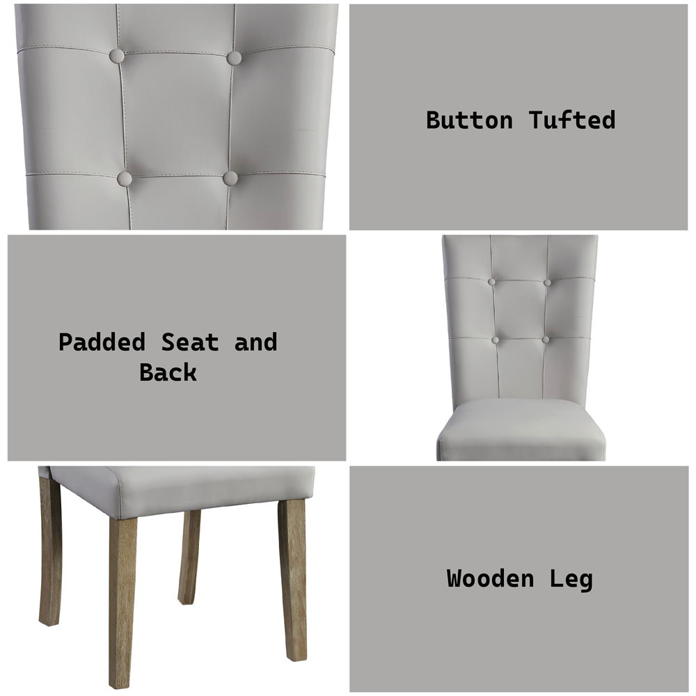 Charnell - Side Chair (Set of 2) - Gary PU & Oak Finish