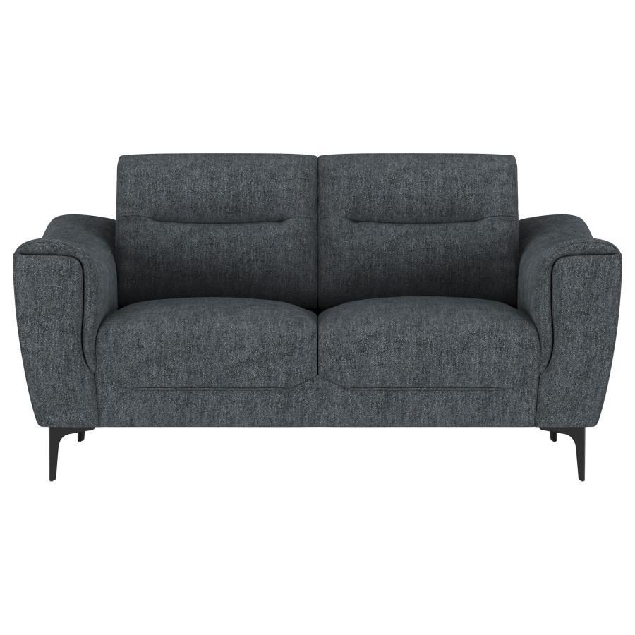 Nolan - 2 Piece Upholstered Sofa Set - Charcoal