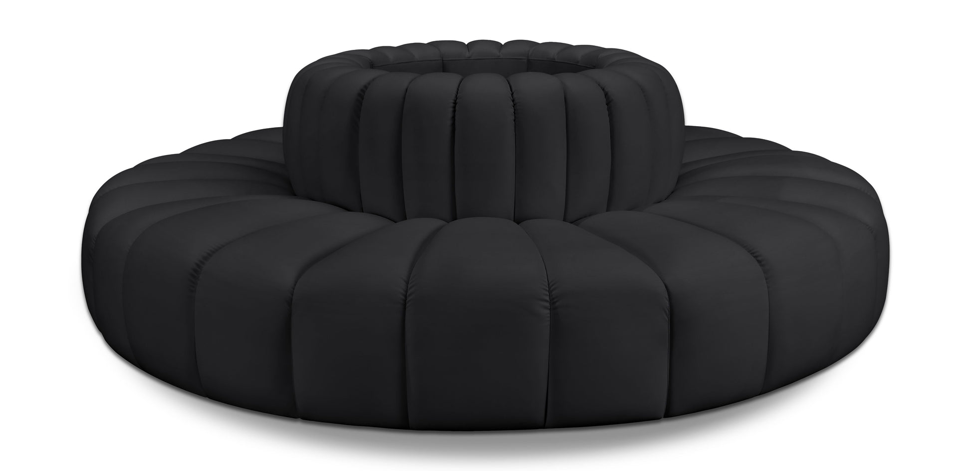 Arc - Faux Leather 8 Piece Round Modular Sofa