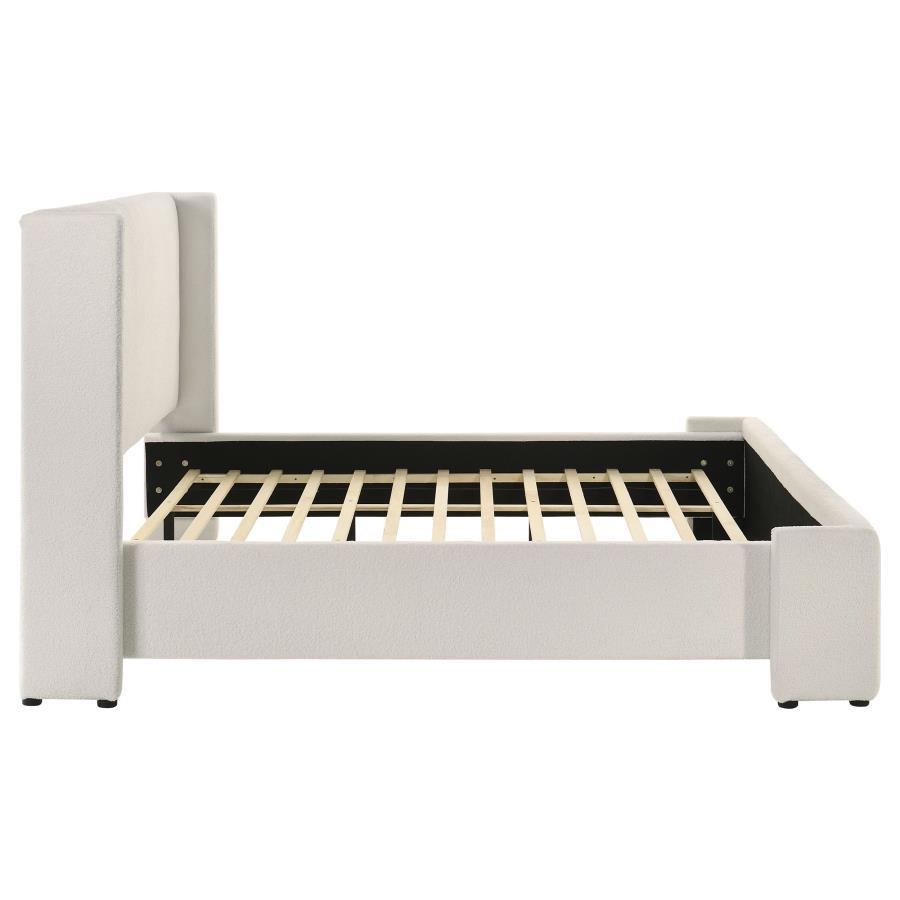 Alamosa - Boucle Upholstered Wingback Bed