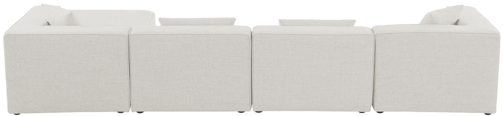 Cube - Linen 5 Piece Modular Sectional With Chaise