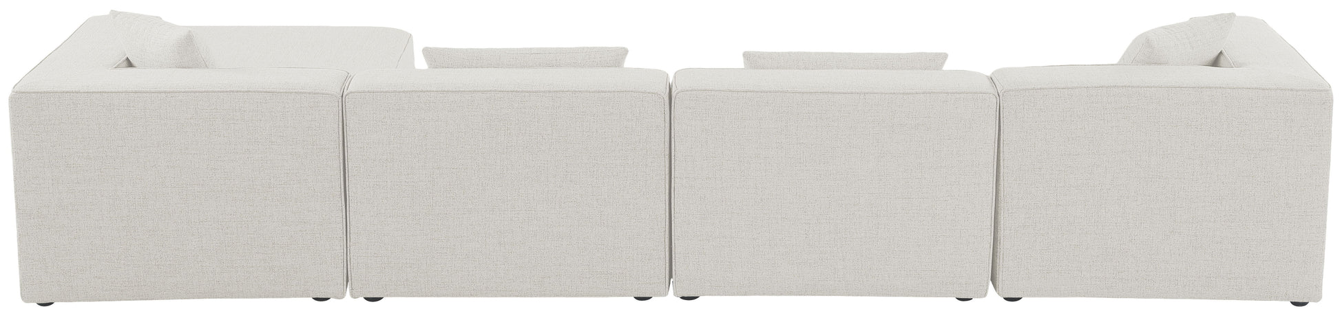 Cube - Linen 5 Piece Modular Sectional With Chaise