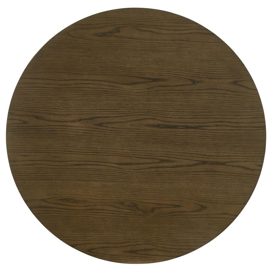 Ottowa - 5 Piece Round Wood Dining Room Table Set - Brown