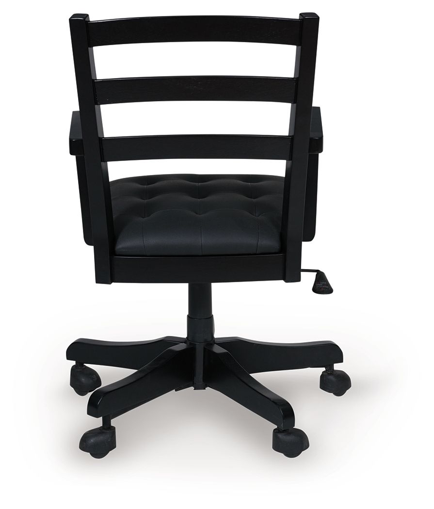 Wildenauer - Brown / Black - Home Office Swivel Desk Chair
