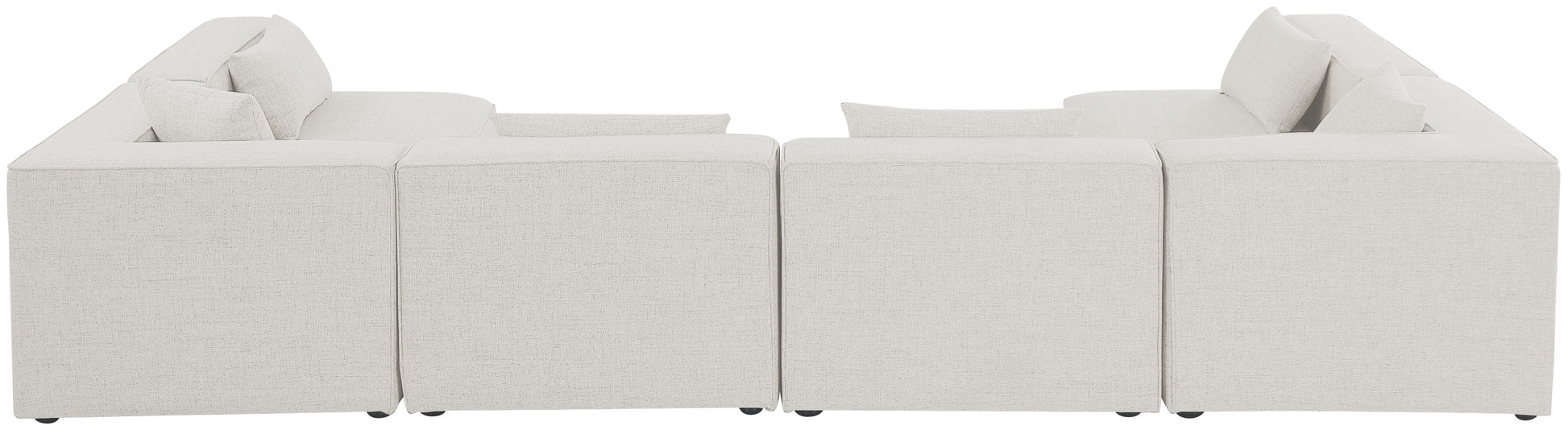 Cube - Linen 6 Piece Modular Armless Sectional