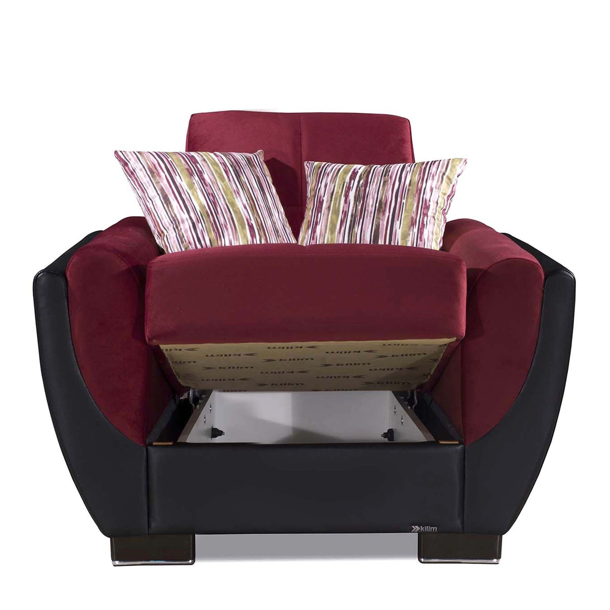 Ottomanson Armada Air - Upholstered Convertible Armchair With Storage - Microfiber