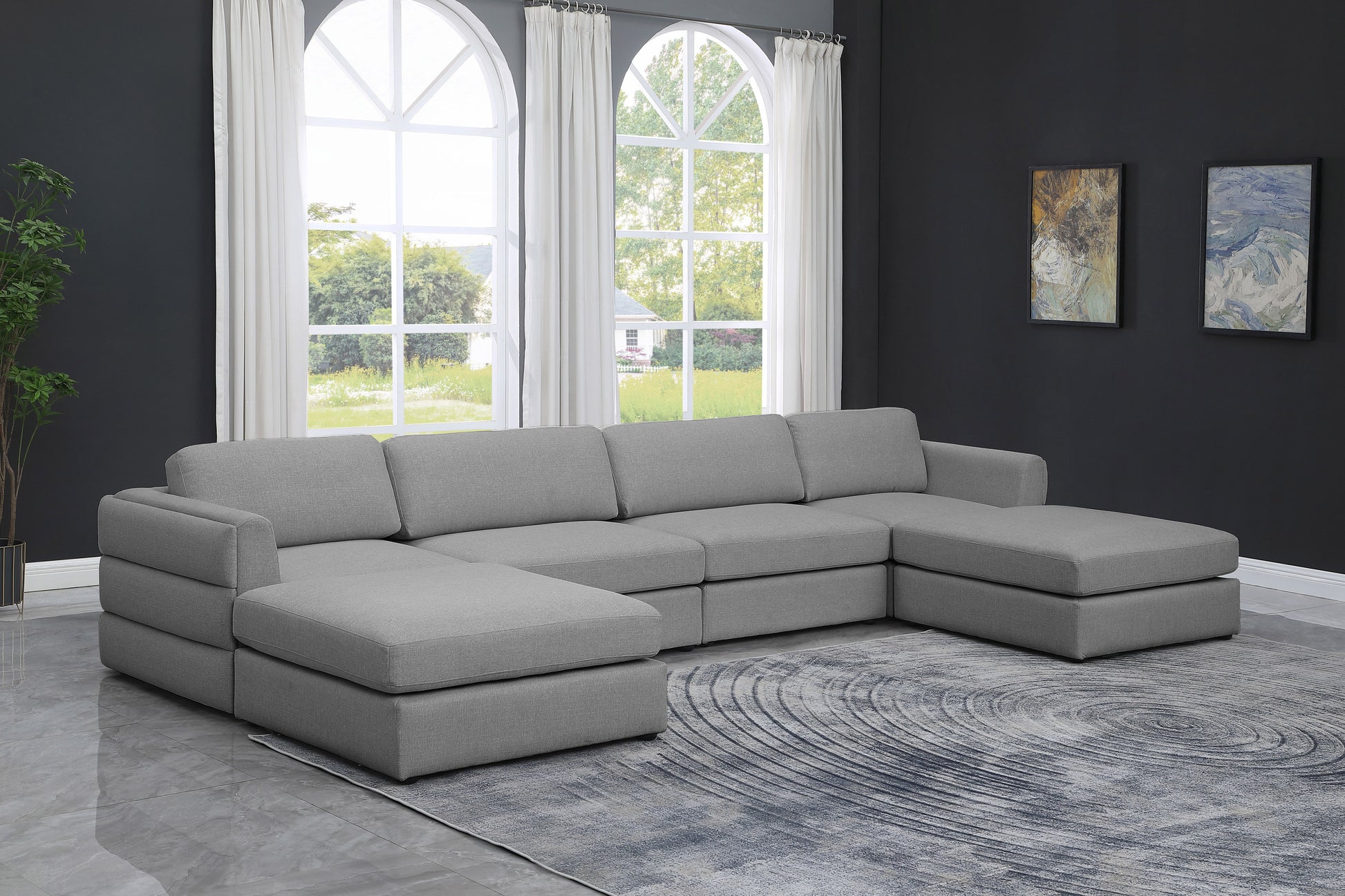Beckham - 6 Piece Double Chaise Modular Sectional
