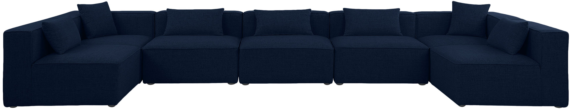 Cube - Linen 7 Piece Modular U-Shaped Sectional