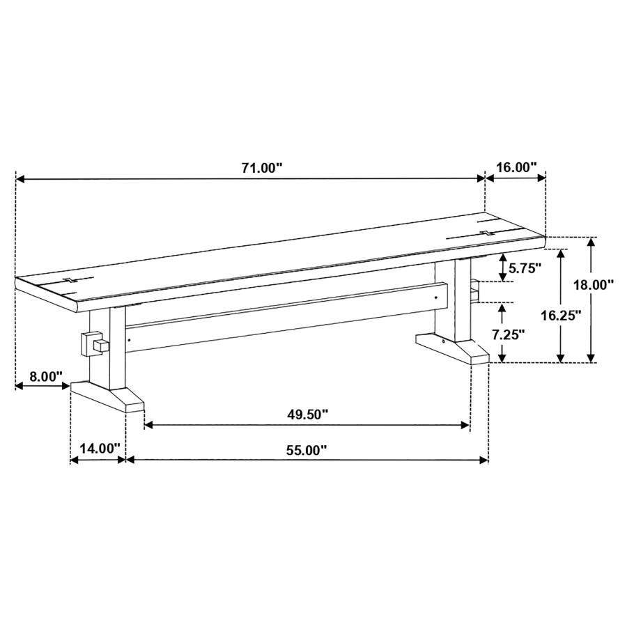Bexley - Rectangular Live Edge Dining Table Set