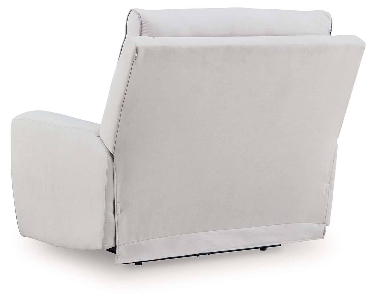 Social Pointe - Pearl / Ash - Power Recliner / Adjustable Headrest