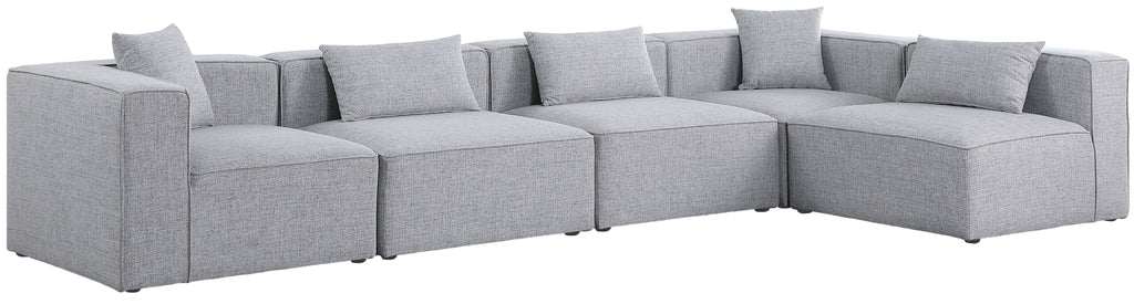 Cube - Linen 5 Piece Modular Sectional