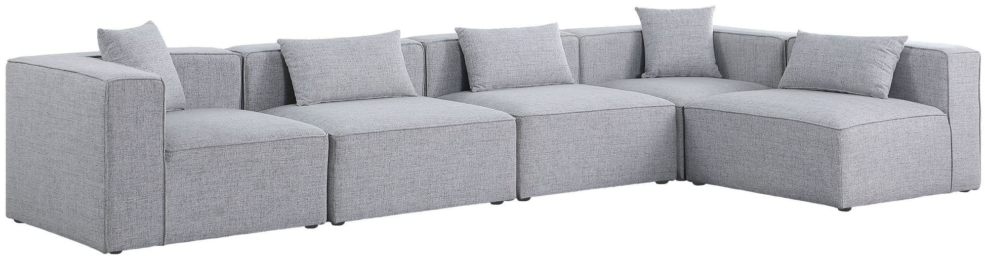 Cube - Linen 5 Piece Modular Sectional