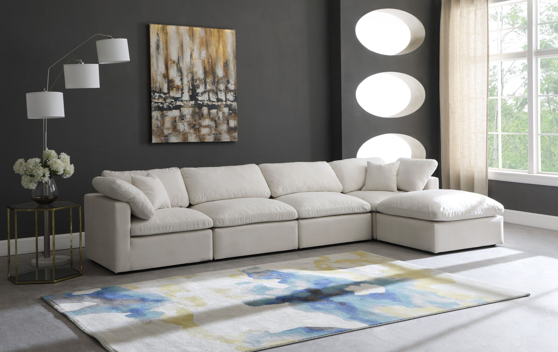 Plush - 5 Piece Modular Sectional