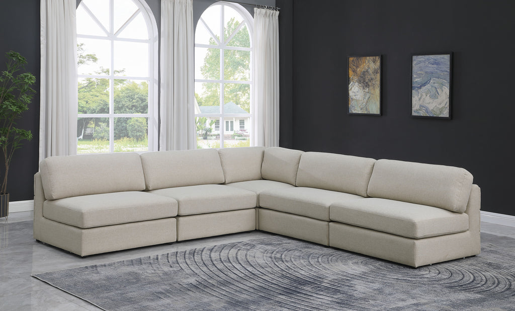 Beckham - 5 Piece Modular Corner Armless Sectional