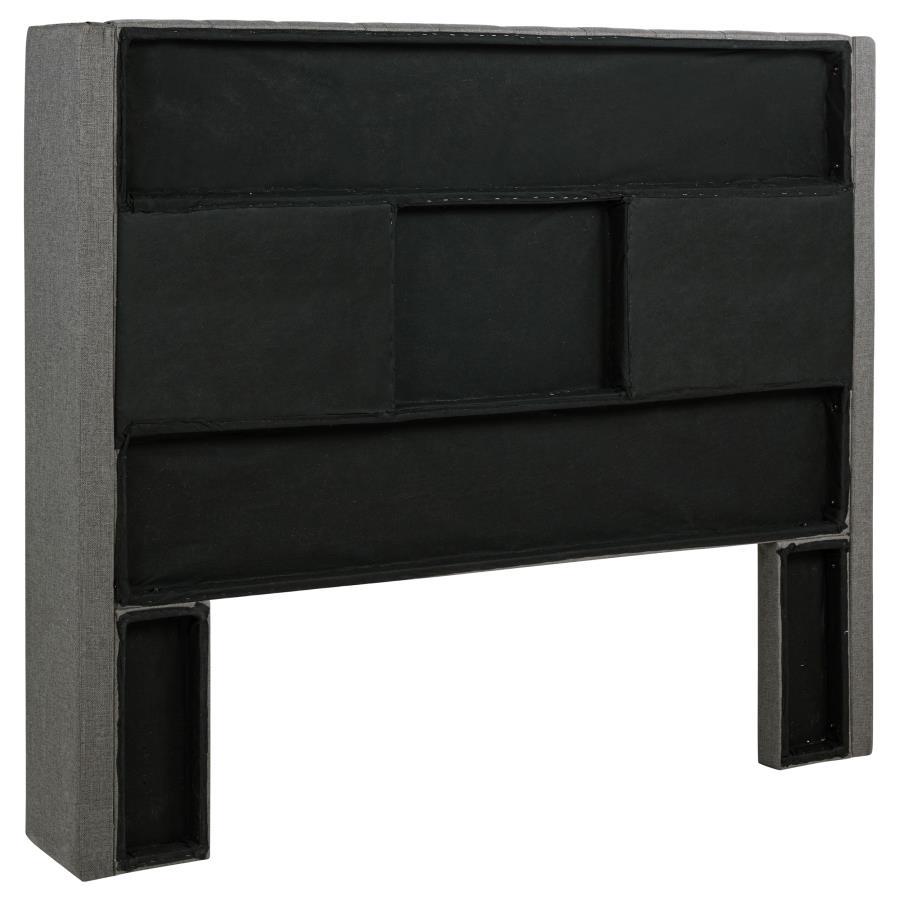 Bancroft - Upholstered California King Wingback Headboard - Gray