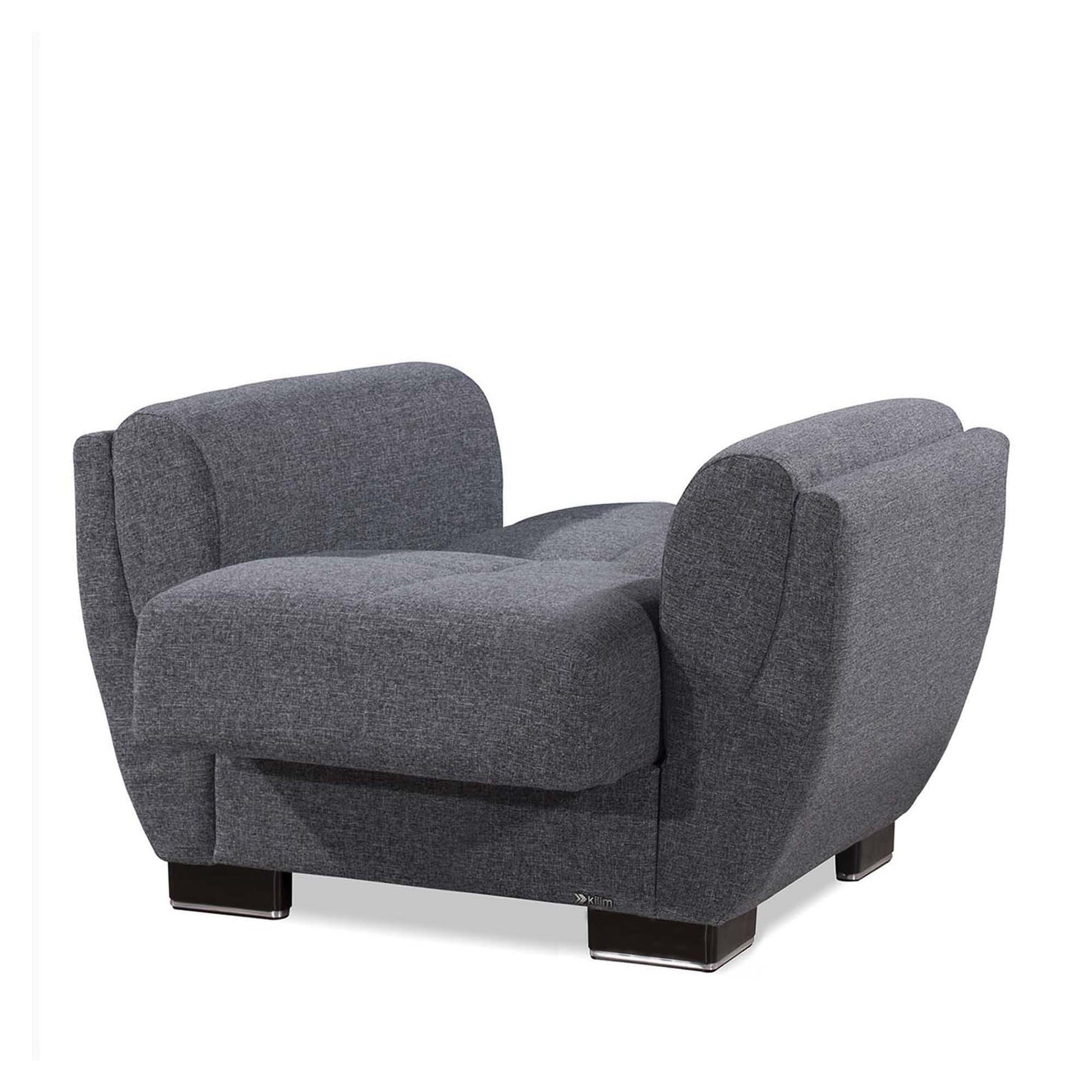 Ottomanson Armada Air - Upholstered Convertible Armchair With Storage - Polyester