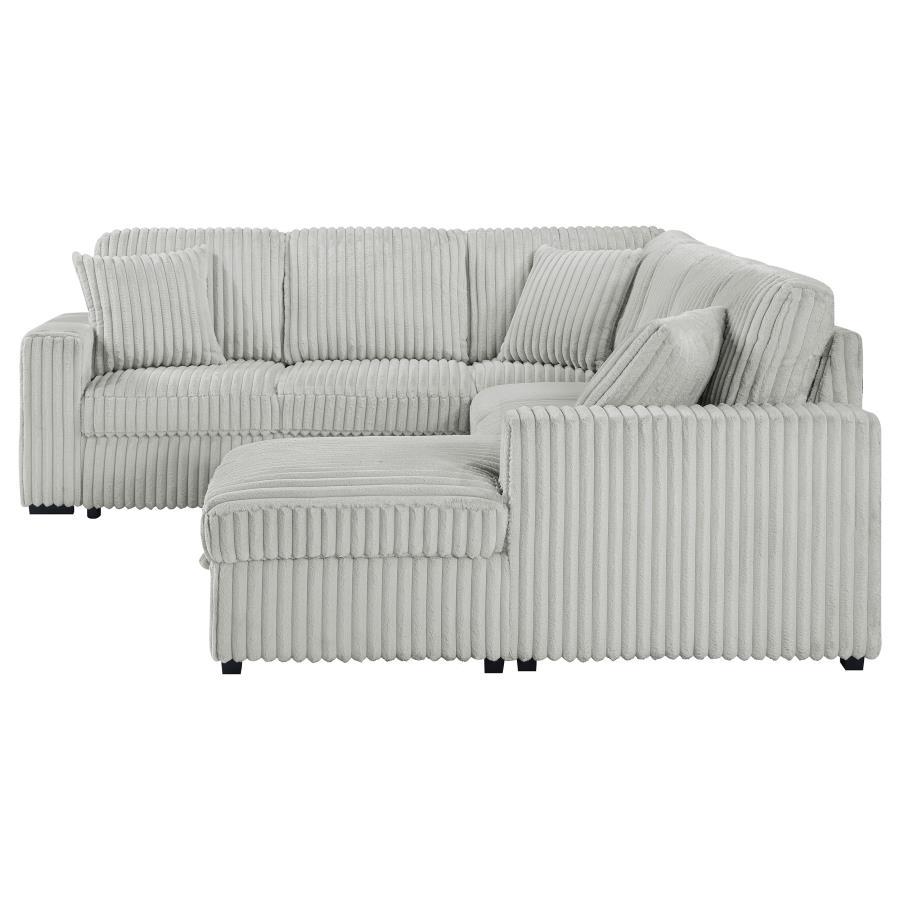 Devonshire - Sleeper Sectional Sofa Storage Chaise - Gray