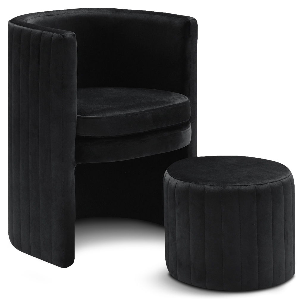 Selena - Accent Chair and Ottoman Set