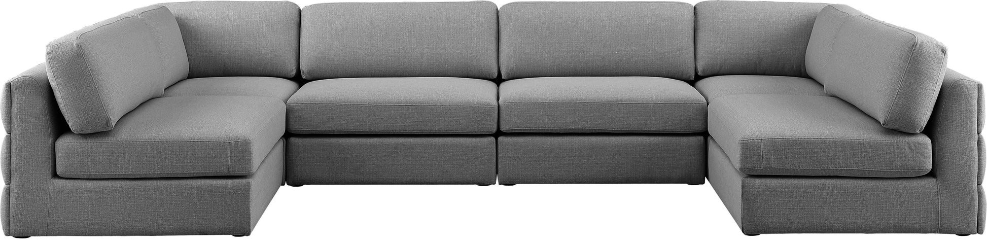 Beckham - 6 Piece Modular U-Shaped Armless Sectional