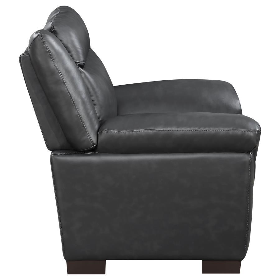 Arabella - Upholstered Padded Arm Accent Chair - Gray