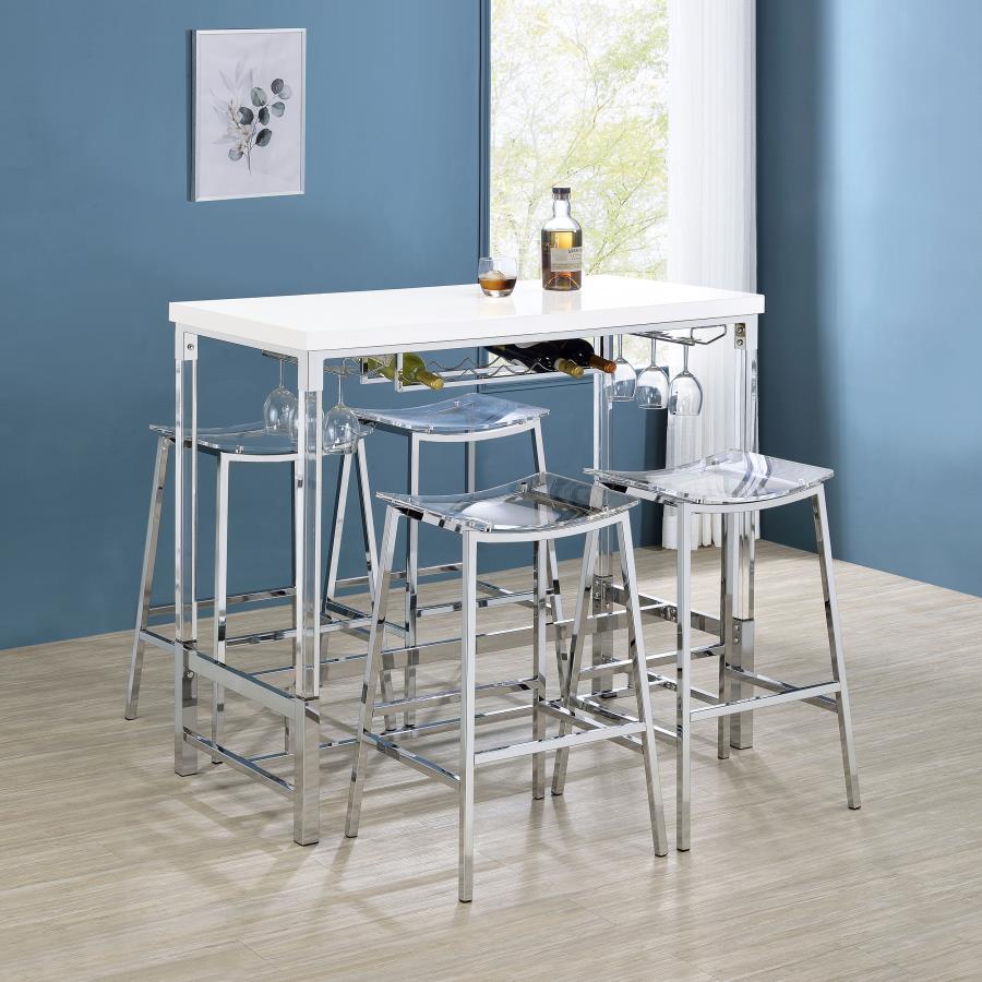 Jovani - Acrylic Backless Bar Stools (Set of 2)