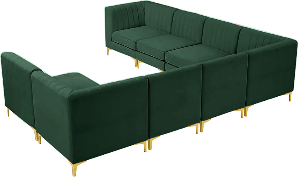 Alina - 8 Piece Velvet Modular Sectional