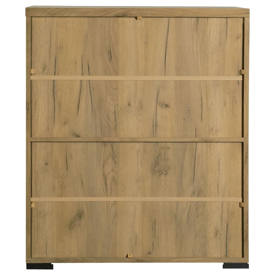 Bristol - 6-Shelf Engineered Wood Shoe Cabinet - Golden Oak