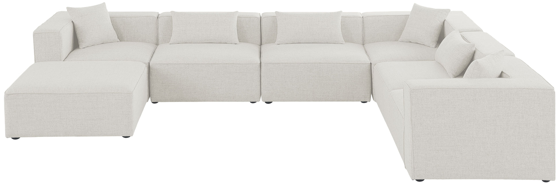 Cube - Linen 7 Piece Modular Sectional