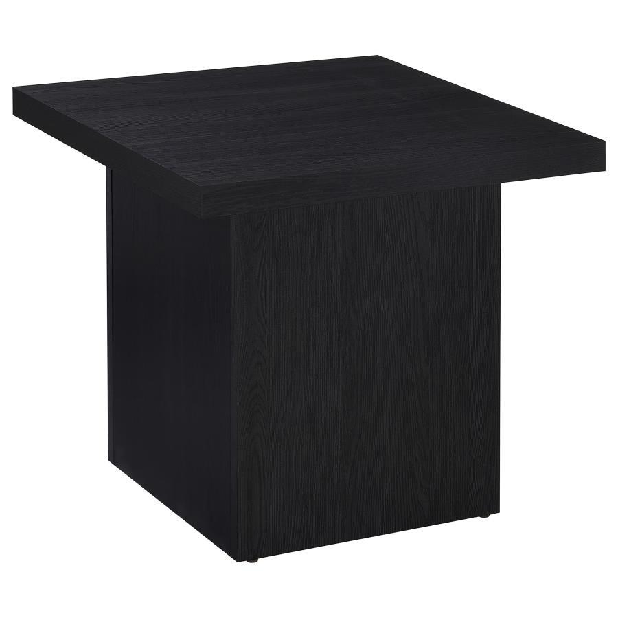 Max - Square Engineered Laminate End Side Table - Black