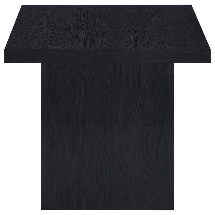 Max - Square Engineered Laminate End Side Table - Black