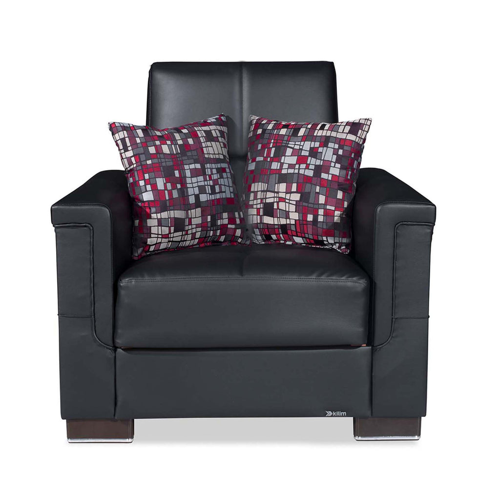 Ottomanson Armada - Upholstered Convertible Armchair With Storage - PU
