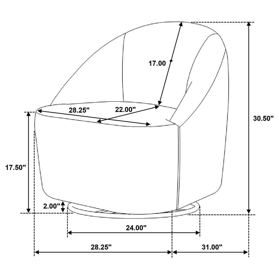 Leon - Upholstered Barrel Accent Swivel Chair