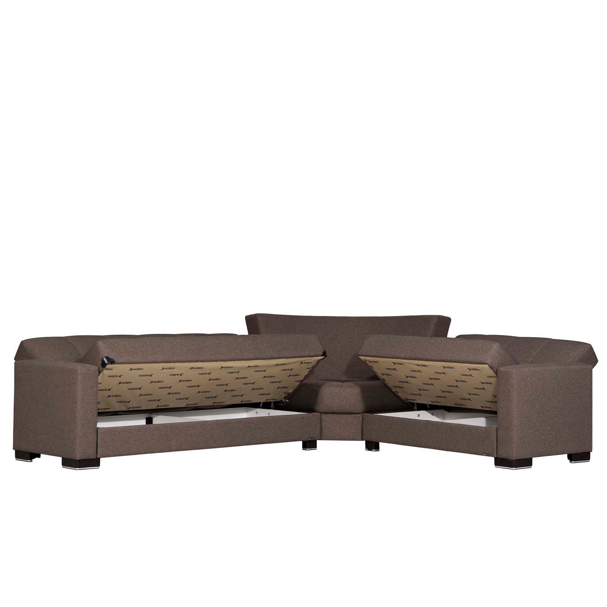 Ottomanson Armada - Upholstered Convertible Sectional With Storage - Polyester