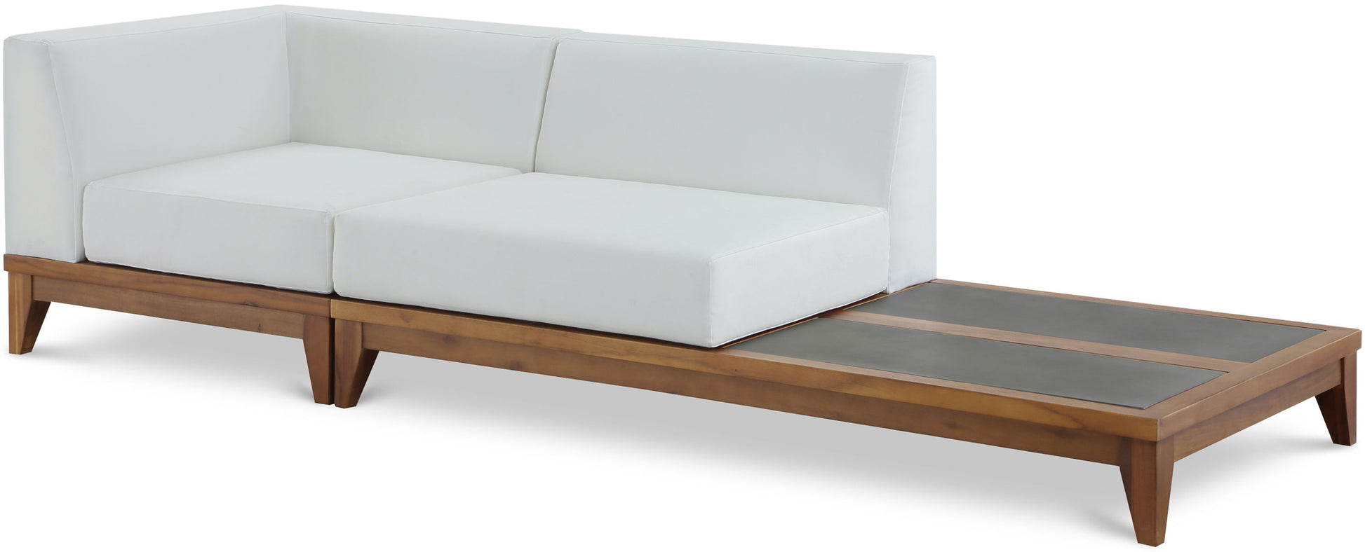 Rio - 2 Seat Modular Sofa With Table - Off White