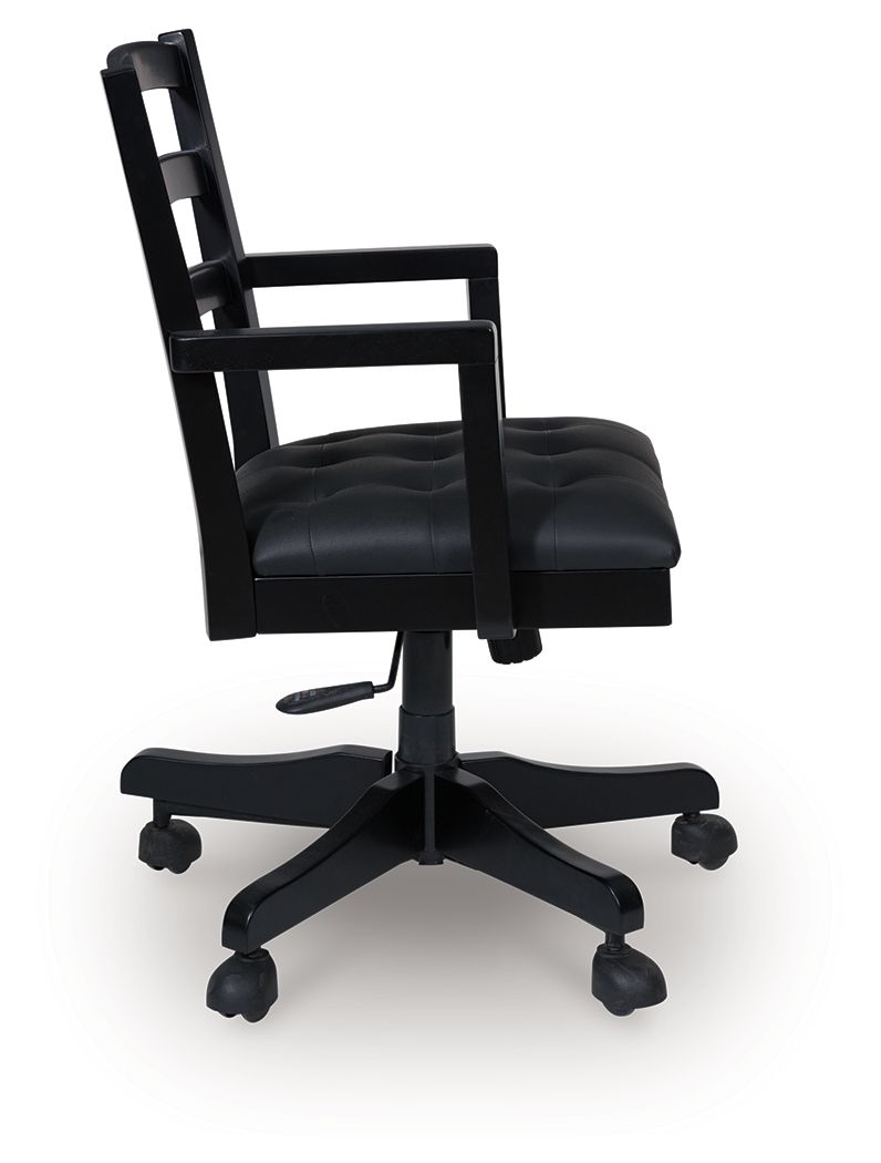 Wildenauer - Brown / Black - Home Office Swivel Desk Chair