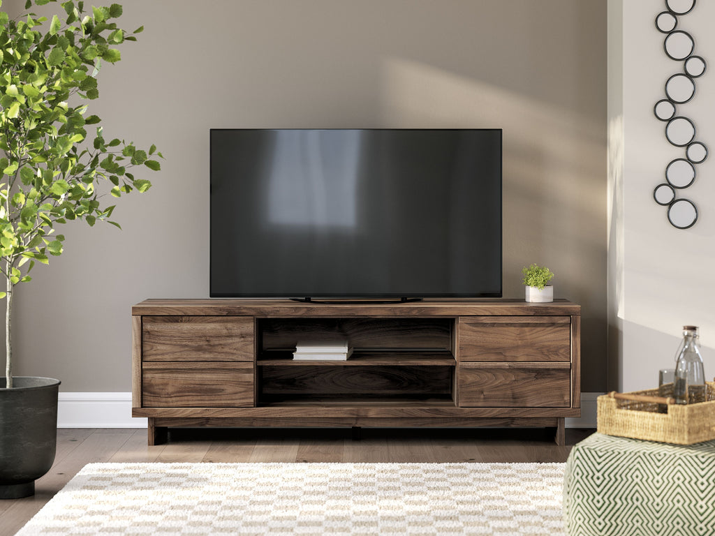 Zadilyn - Brown - XL TV Stand With Fireplace Option
