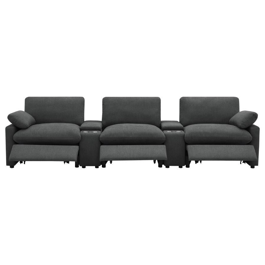 Collins - 5-Piece Power Reclining Home Theater Seating