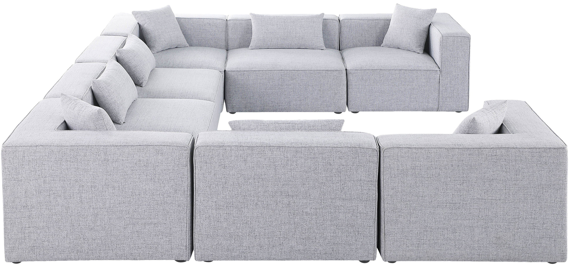 Cube - Linen 8 Piece Modular Sectional