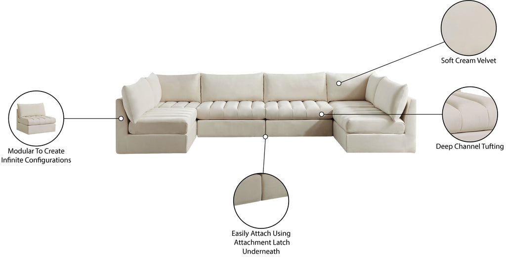 Jacob - Modular U-Shaped Sectional 6 Piece