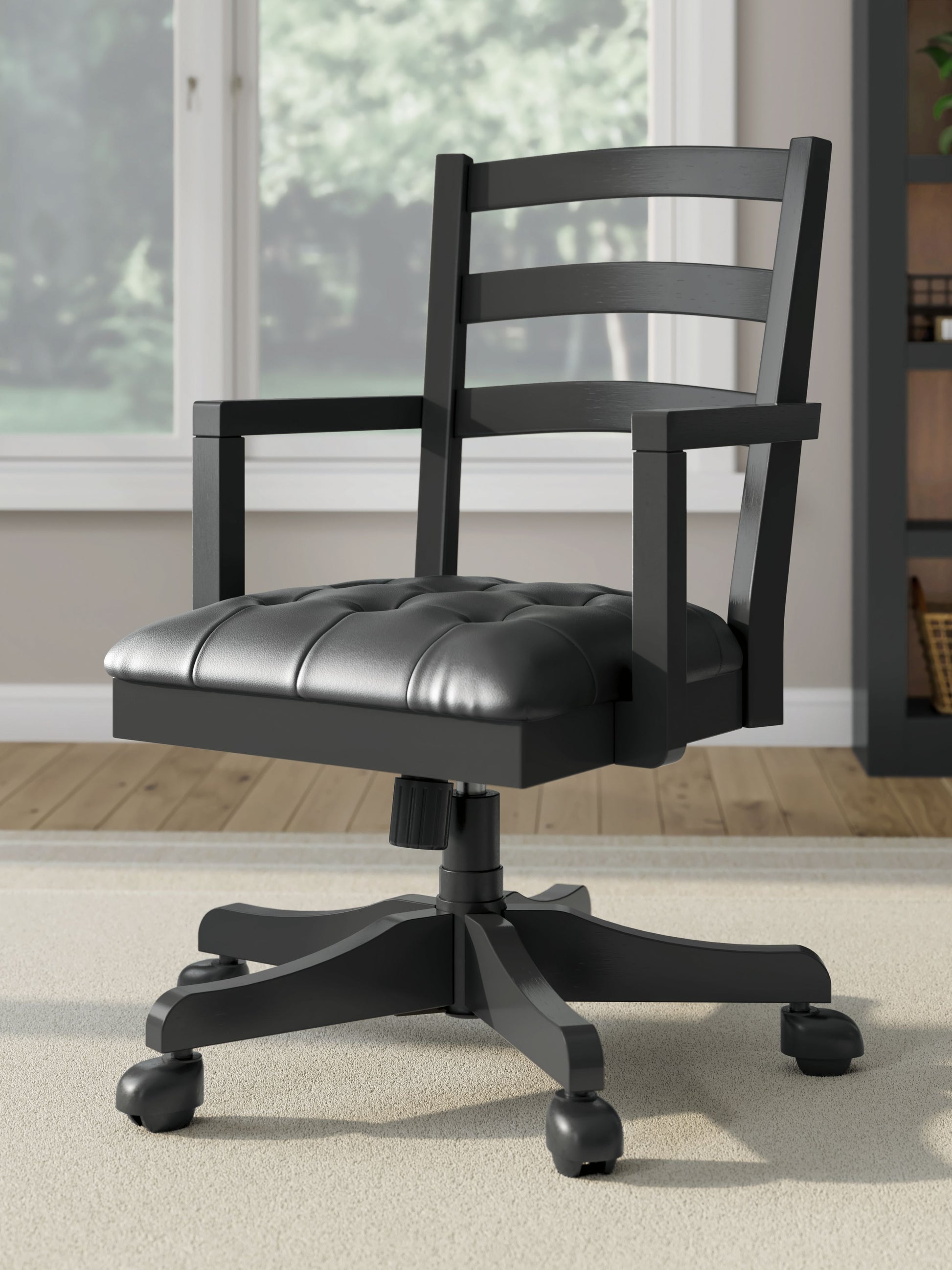 Wildenauer - Brown / Black - Home Office Swivel Desk Chair