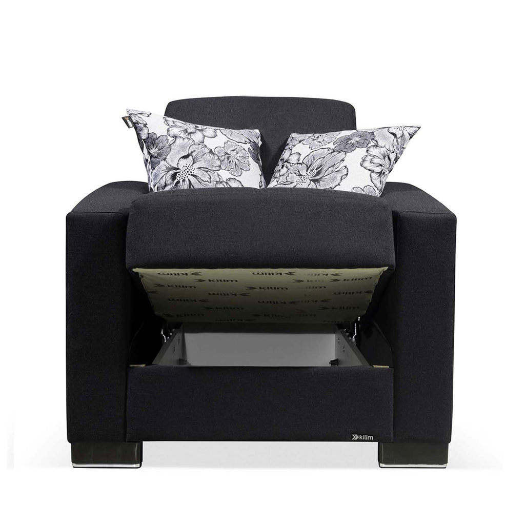 Ottomanson Armada - Upholstered Convertible Armchair With Storage - Polyester