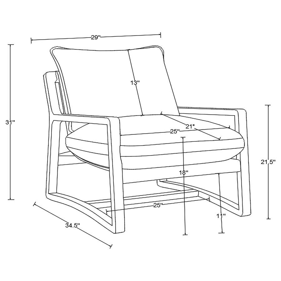 Geneva - Boucle Upholstered Wood Arm Accent Chair - Sand