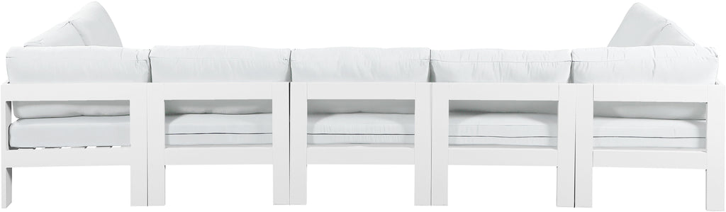Nizuc - Outdoor Patio 7 Piece Modular Sectional With White Frame